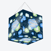 Lofaris Sky Tube Square Cube Hanging Banners for Trade Show